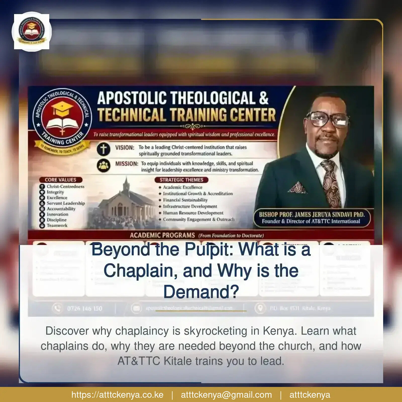 Beyond the Pulpit: What is a Chaplain, and Why is the Demand?