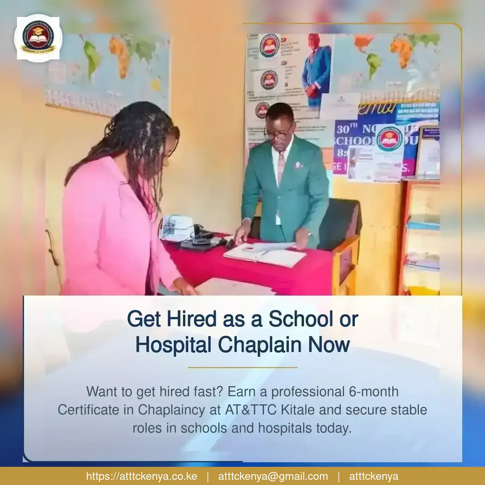 Get Hired as a School or Hospital Chaplain Now